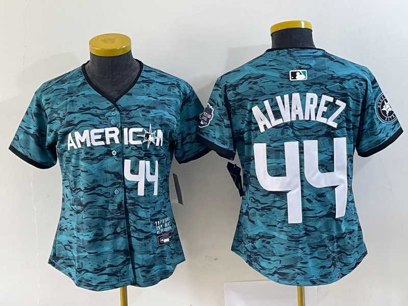 Womens Houston Astros #44 Yordan Alvarez Teal 2023 All Star Cool Base Stitched Baseball Jersey